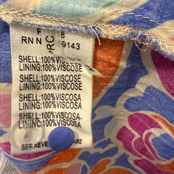 FRNCH Amande Multicolor Tiered Button Front Long Maxi Dress Women's size XS - Picture 8 of 8